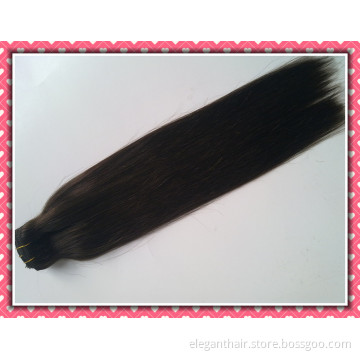 High Quality 100% Human Hair Weave Clip-in Hair Extensions 20" Color 2# 8PCS /Set